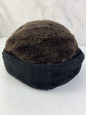 Sombrero calentador de orejas de piel sintética vintage años 50 60 gorra para mujer estilo ruso marrón aviador Foto 1 de 4