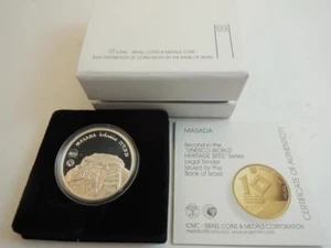 2009 Israel Masada / Unesco World Heritage Sites BU Silver Coin 1nis +COA + box - Picture 1 of 5