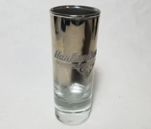HARLEY DAVIDSON LAS VEGAS CAFE SHOT GLASS MIRRORED DOUBLE TALL SOUVENIR - Picture 1 of 11