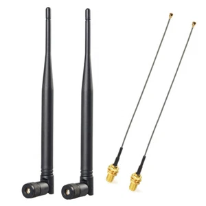 2-Pack 2.4GHz 3dBi Indoor Bluetooth WiFi RP-SMA Female Omni Antenna Aerial - Picture 1 of 7