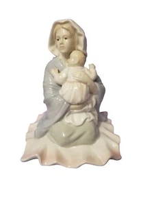 Vintage ENESCO Maria und Baby Jesus Porzellan Figur ca. 6"" hoch, 5"" breit - Bild 1 von 9
