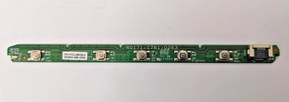 ORIGINAL HP M24FWA MONITOR POWER BUTTON MENU BOARD R0171-1781-0263 NEW *Q85* - Image 1 of 1