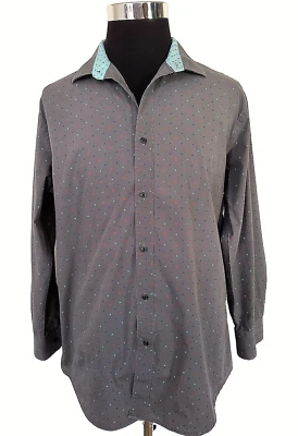 Bristol & Bull Shirt Men's Size L 16-16 1/2 32/33 Multicolor/Gray Button Front - Image 1 of 4
