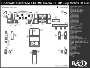 GMC SIERRA SLE/WT 2010 2011 KIT DE MOLDURA DE TABLERO b - Imagen 1 de 1