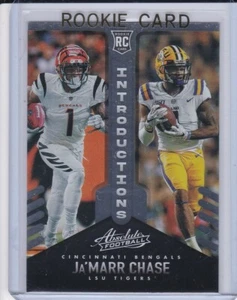 JA'MARR CHASE ROOKIE CARD Jamarr ABSOLUTE INTRODUCTIONS Football RC Tiger Bengal - Foto 1 di 2