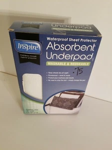 Inspire Waterproof Sheet Protector Absorbent Underpad, 30" x 34" Fast Free Ship - Picture 1 of 2