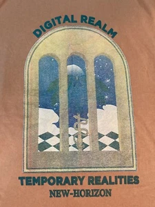 Mens Vintage Orange Graphic T-shirt - Picture 1 of 4