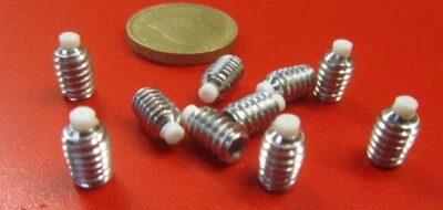 Kmac 18-8 Stainless Steel Set Screws, Nylon Tip, 1/4-20 x 3/8" Length, 10 Pcs