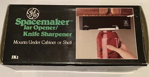 Vtg GE Spacemaker Jar Opener Knife Sharpener Mount Under Cabinet/Shelf Brown JK1 - Picture 1 of 13