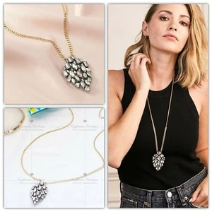 Stella & Dot Regency Gold Statement Pendant - Super Sparkle! New! - Picture 1 of 6