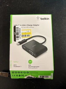 Belkin USB C to VGA + Charge Adapter - USB C to VGA Cable - Picture 1 of 1