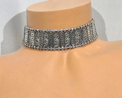 Raro Lois Hill lindo colar gargantilha de prata esterlina 0,925 em excelente estado usado - Imagem 1 de 4