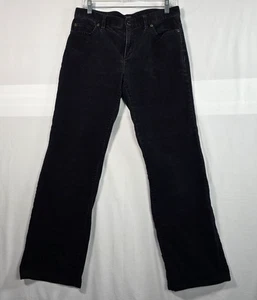 Talbots Pants Womens 8 Black Corduroy Signature Boot Cut Stretch Soft Classic - Picture 1 of 11