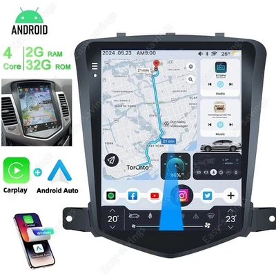 For Chevy Cruze 2009-2015 Android 15 Car Stereo Radio 9.7" GPS Navi Carplay BT - Image 1 of 4