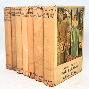 Lotto 7 libri Biblioteca della signorine Salani 1943-1946 De Cys Du Vezit Vela - Foto 1 di 7