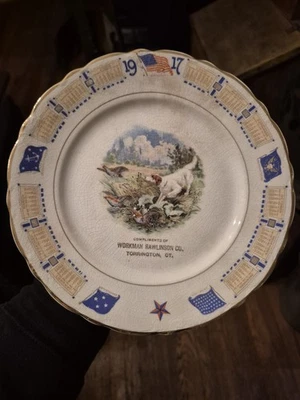 Antigua placa de calendario publicitario WORKMAN RAWLINSON CO TORRINGTON CONNECTICUT  Foto 1 de 4