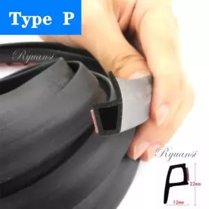 P-Shape Rubber Car Door Seal Strip Hollow Edge Guard Weatherstrip Universal - Bild 1 von 6