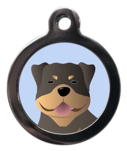 Pet ID tag BREED TAG CARTOON ROTTWEILER DOG tag 2 sizes - Picture 1 of 2