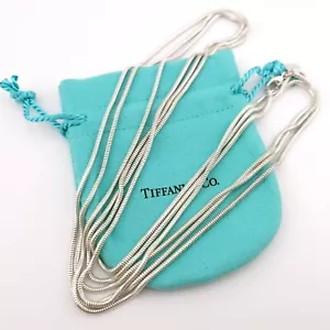 Collar súper raro Tiffany & Co. de plata esterlina de 2" mm cadena serpiente 72' pulgadas - Imagen 1 de 10