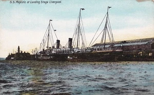 S.S. Majestuosos barcos 1900 postal glamour vintage (151) - Imagen 1 de 2