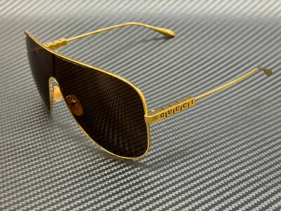 Óculos de sol feminino GUCCI GG1436S 002 marrom dourado 72 mm grande - Imagem 1 de 4