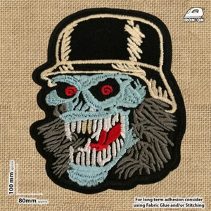 1pc Skull Devil German Embroidered war Patch Cloth Iron On Applique sewing #2670 - Picture 1 of 1