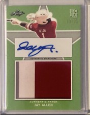 JAY ALLEN 2020 Leaf Perfect Game National Showcase PATCH AUTO XRC Green /25 Reds