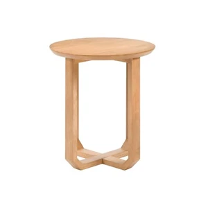 Forbes Solid Wood Square Side Table – Bedside Table with Angular Cross Legs - Picture 1 of 18