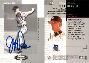 Jeff Weaver Signed 2002 Fleer Box Score #23 Card Detroit Tigers Auto AU