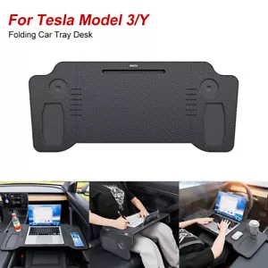 For Tesla Model3/Y Portable Folding Laptop Desk Eating Table Steering Wheel Tray - Picture 1 of 23