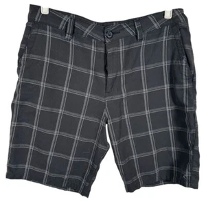 Rip Curl Black & White Plaid Check Casual Surf Board Shorts Size 36 - Picture 1 of 9