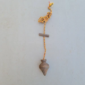 Rare VTG Original Large antique iron plumb bob leveling measuring carpenter tool - Picture 1 of 8