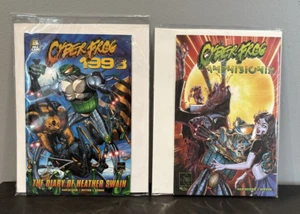 Zwei All Caps Comics Cyber Frosch 1998 Das Tagebuch der Heather Swain & Amphibionix - Bild 1 von 11