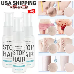 3x Stop Hair Growth Inhibitor Painless Hair Removal Spray Privates Shrink Pores - Picture 1 of 15