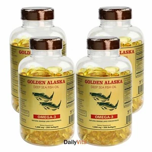 4 X Alaska Deep Sea Fish Oil 800caps Omega-3 EPA DHA - Picture 1 of 4