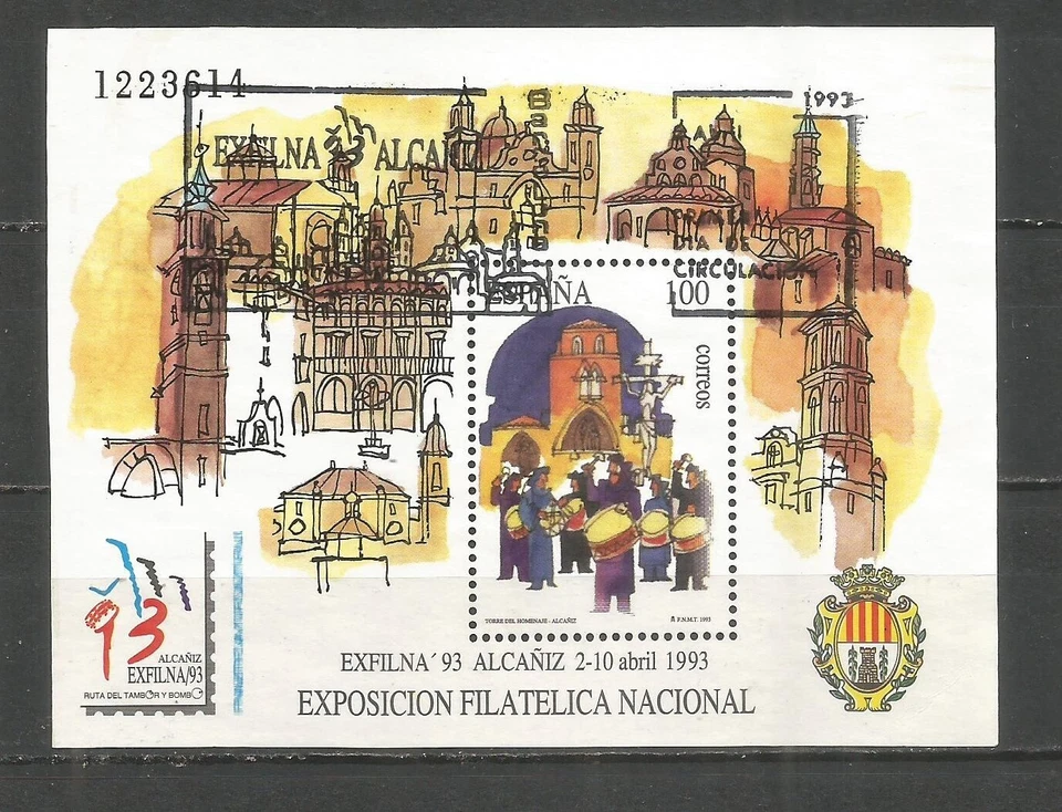 ESPAÑA EXFILNA 1993 HOJA BLOQUE EDIFIL NUM. 3249 USADA - Imagen 1 de 1