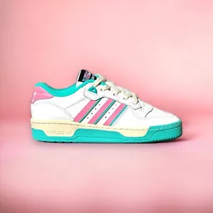 US 7M / 9W Adidas Originals Rivalry Low HQ6877 unisex White/Bliss Pink/Mint New - Picture 1 of 10