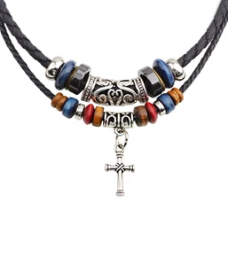 halskette herren,kette herren,lederband kette,fossil armband herren,fossil kette - Bild 1 von 6
