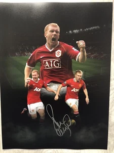 Paul Scholes Manchester United Signed Photo Montage - Picture 1 of 3