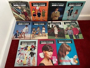 Lote x11 1966 retro vintage moderno de revistas de tejer patrones de máquina Knitmaster - Imagen 1 de 18