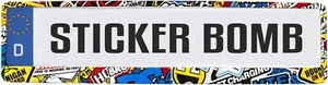 License plate frame standard, "Sticker Bomb" 1 piece - Imagen 1 de 1