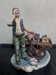 Capodimonte Figuere "The Fruit Seller" Vintage Made in Italy - Picture 1 of 18