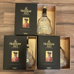 Hennessy XO empty bottle with Original Box - Set of 3 - Picture 1 of 5