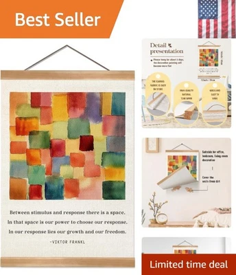 Abstract Watercolor Motivational Wall Art by Viktor Frankl - Framed 12x16 - Image 1 of 4