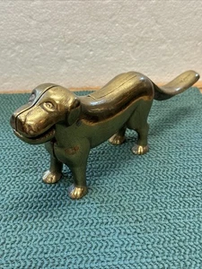 Vintage 3 Lb Solid Brass Saint Bernard Labrador Dog Nut Cracker Numbered On Paw - Foto 1 di 13