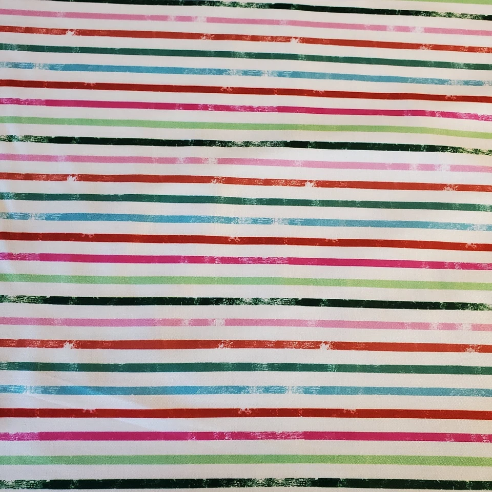 Tela 100 % algodón Dear Stella arco iris rayas desgastadas FQ HY BTY por yarda Foto 1 de 3