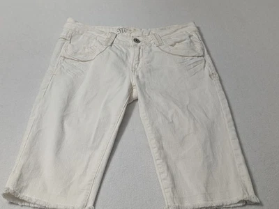 Bermudas Miss Me para mujer talla 30 denim blanco perla Foto 1 de 4