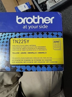 Cartucho de tóner Brother Genuino TN225Y Amarillo Alto Rendimiento TN-225Y Foto 1 de 4