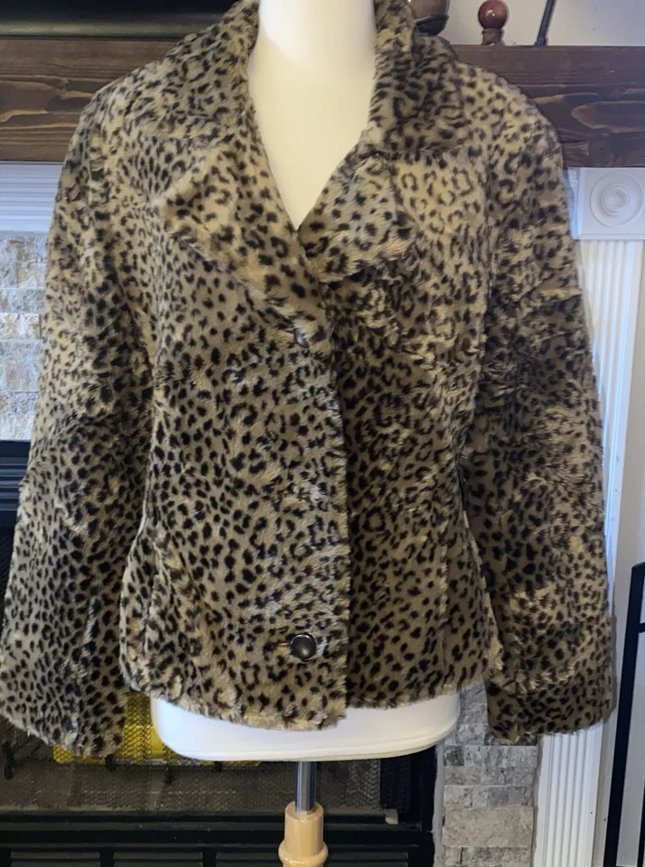 Chaqueta Vintage Blushe By Speigal Estampado Leopardo Como Nueva Talla L Foto 1 de 4