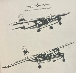 VINTAGE BRITTEN-NORMAN ISLANDER 1967 LIGHT PROPELLOR AEROPLANE HANDBOOK VGC!!! - Picture 1 of 16